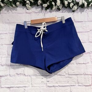 Nike‎ Swim Shorts Quick Dry Unlined Blue Women's Size Medium Drawstring Waist